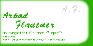 arpad flautner business card